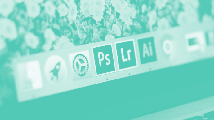 presets-and-adobe-camera-raw-acr-a-match-made-in-heaven-feature - XEQUALS - Learn. Create. Dominate. Streamlined teal-toned photo of a Mac dock showing Adobe Photoshop, Lightroom, and Illustrator icons — perfect visual for a guide on presets, Adobe Camera Raw workflows, and creative editing efficiency.