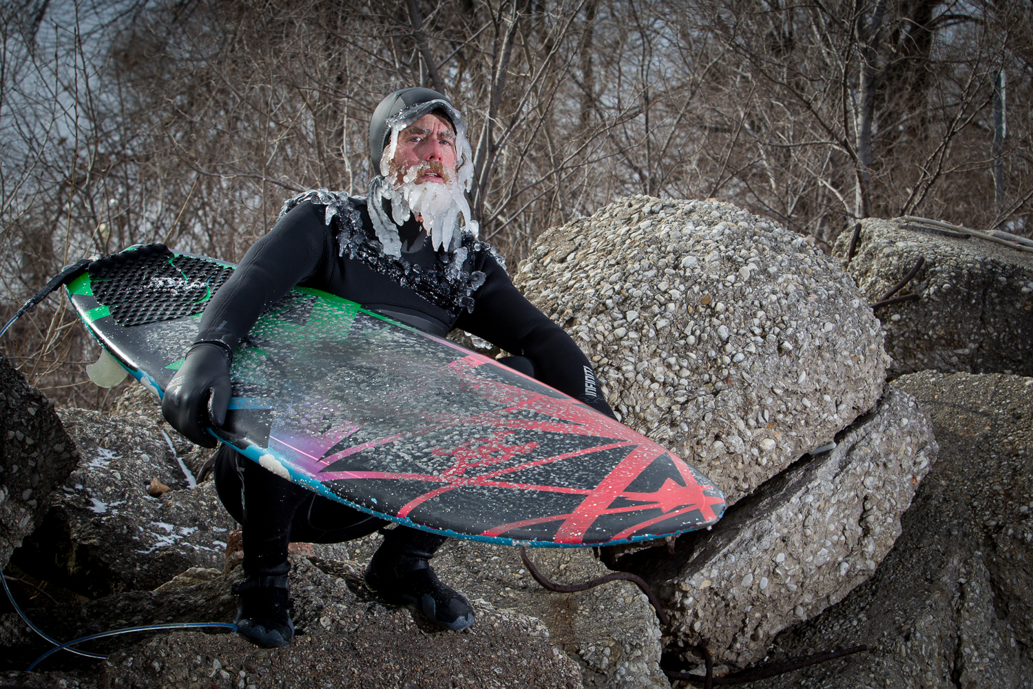 Lake surfing gives you ice beards