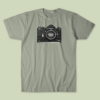 Showcase your love for classic photography with this stylish t-shirt featuring a vintage Nikon F camera, the quintessential 35mm film icon