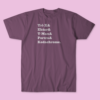 Vintage film-themed t-shirt featuring iconic film names: Portra, Kodachrome, T-Max