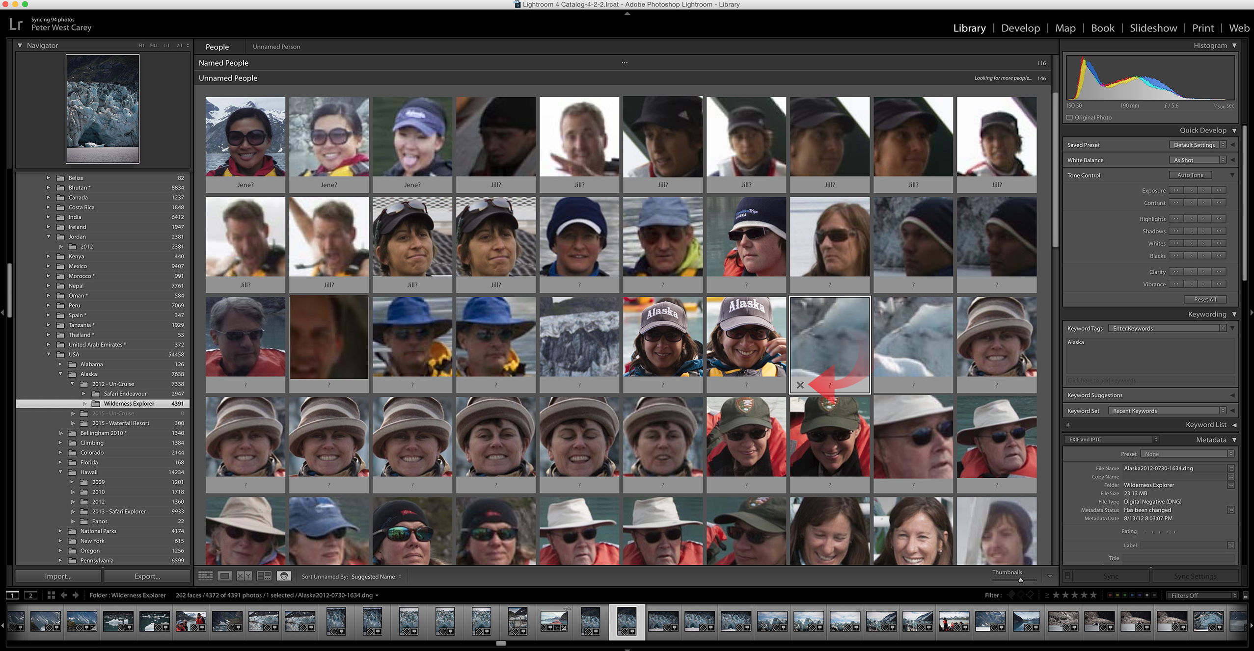 Removing guessing in Lightroom's Face Detection feature