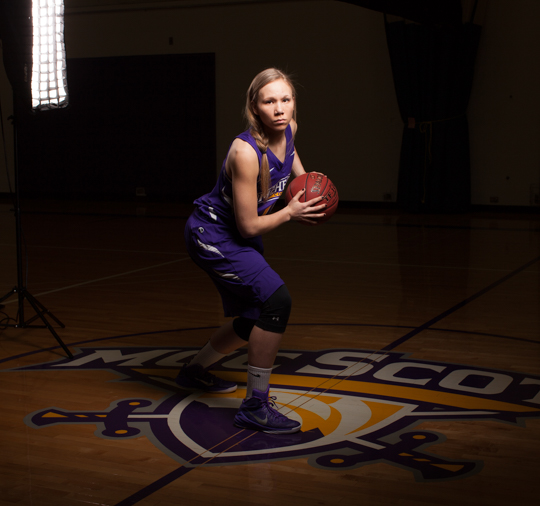 Out of camera portrait of basketball player