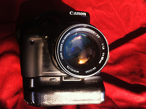 Canon camera with autofocus lens