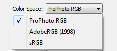 optimal color space settings for photo shop