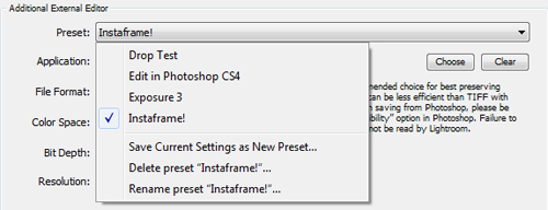 preset settings allowing you to access your prior external editor settings