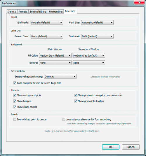 how to turn off default photo load in adobe literoom