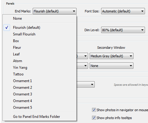 where is the settings icon on lightroom cc 2017