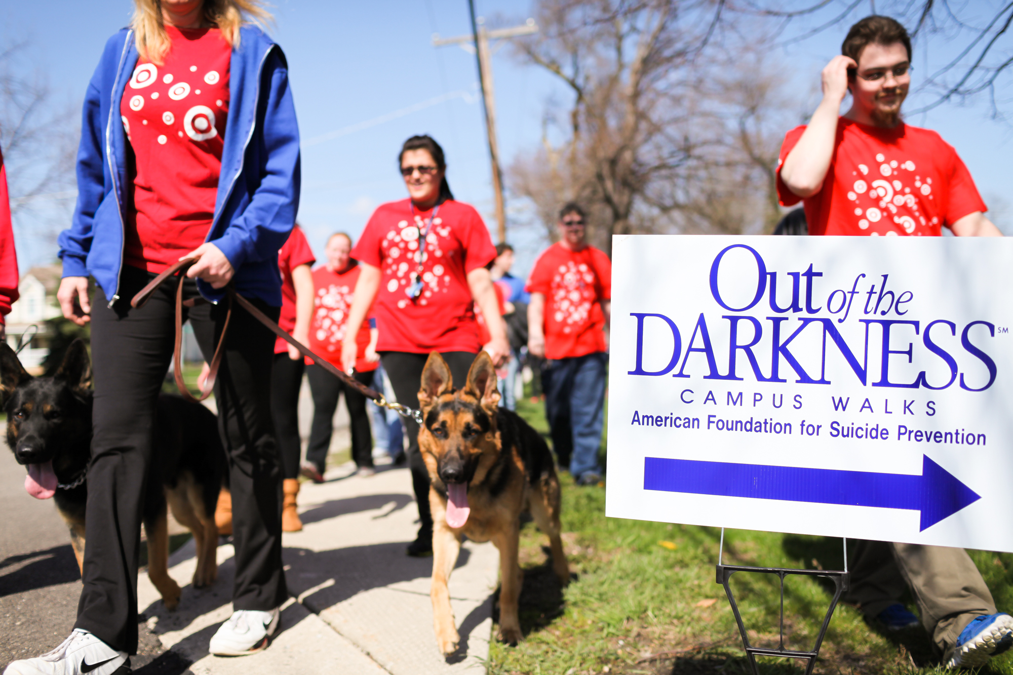 image of people walking for suicide prevention